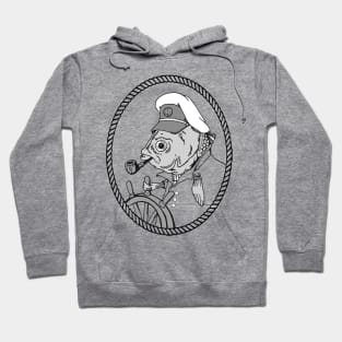 The Sea Captain: Greyscale Hoodie